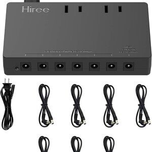 Hiree H14 Guitar Pedal Power Supply 7 DC outputs For 9V 2 AC outlets New In Box